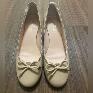 Kate Spade nude bow mini heels